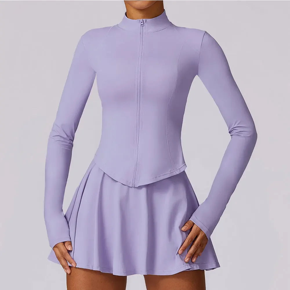 Long Sleeve Sports Skirt Set LUXLIFE BRANDS