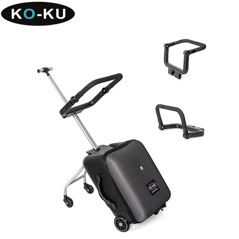 Children's carrier can Sit and Ride with Guardrail TSA Lock Removable Trolley Case Expansion 7CM Boarding Suitcase