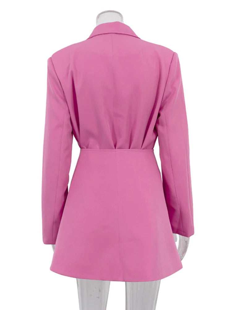 Women Office Blazer & Mini Skirt Set