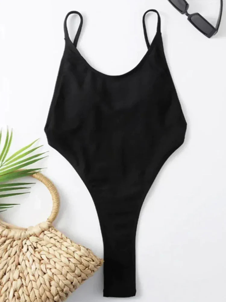 Women Sexy Straps Open Back Tank Bodysuit Off-shoulder Body-shapping Skinny Fashion Solid Femme Bottoming 1Pcs Jumpsuit Clubwear