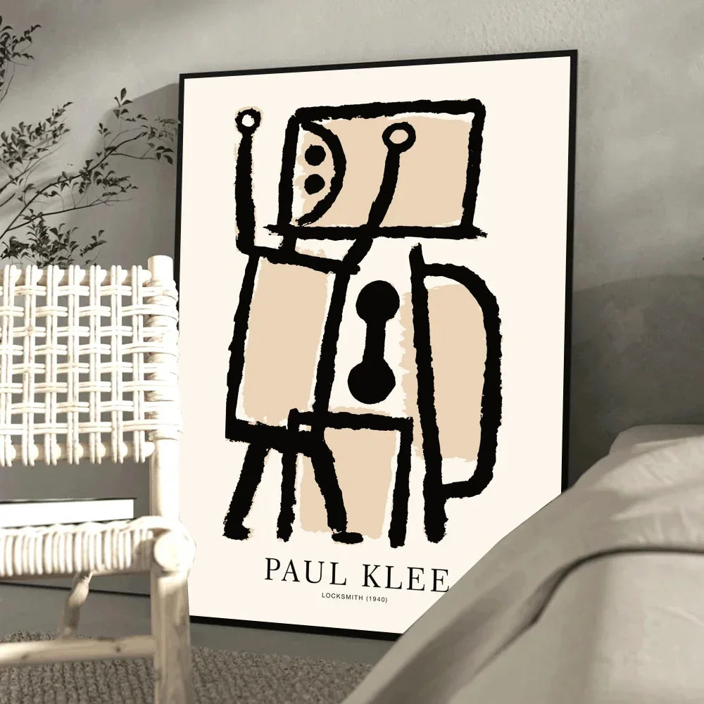 1PC Paul Klee Abstract Painting Artwork Poster Paper Print Home Living Room Bedroom Entrance Bar Restaurant Cafe Art Painting