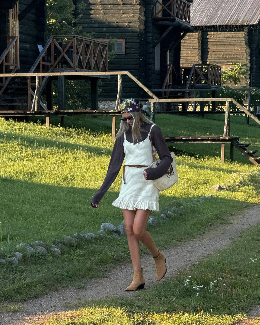 2025 Women Comfy Swimsuit Cover Up Seaside Holiday Club Dresses Sexy Crochet Halter V Neck Chic Ruffle Knit Beach Mini Dress K58 Luxlife Brands