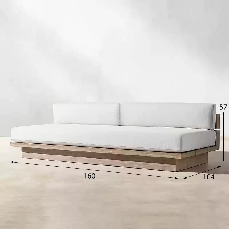 Outdoor Sofa, Creative Garden Courtyard Teak Furniture, Waterproof and Sun-proof, Outdoor Open-air Sofa Set