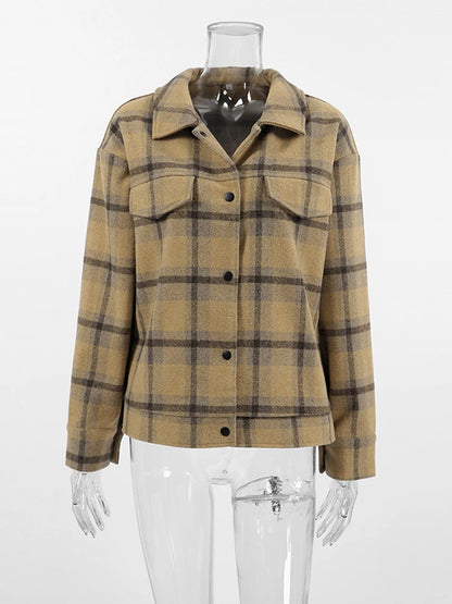 Autumn Wool Plaid Jacket