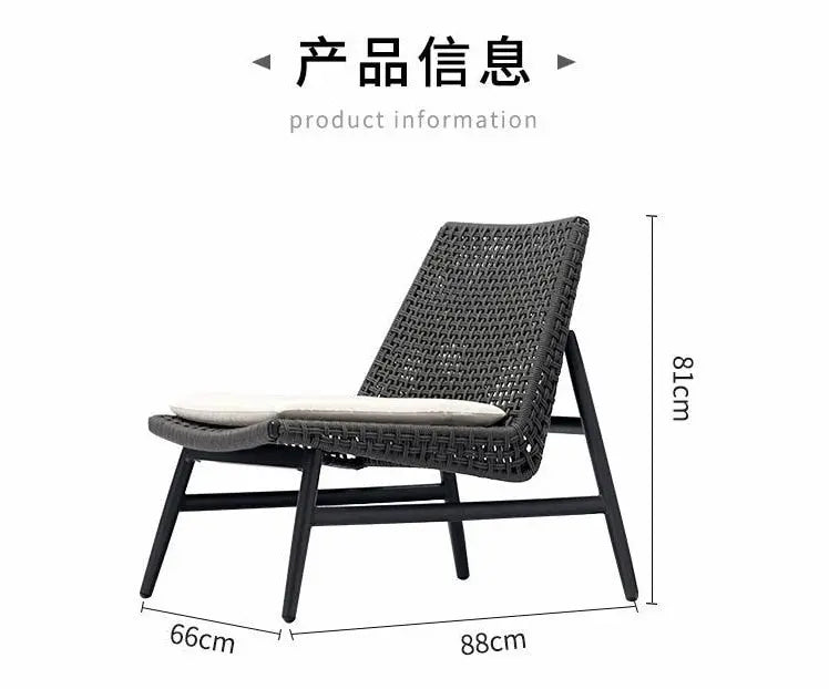 Manufacturers Wholesale Garden Chairs Rattan Chair Outdoor Balcony New Design Leisure Backrest Lazy Single Chair