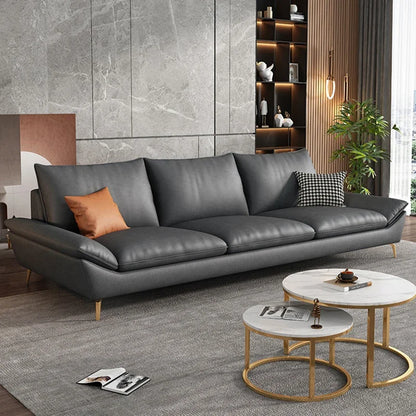 Longue Leather Relax  Living Room Minimalist Luxury Sectional Modern Adults Designer Divani Soggiorno Home Furniture