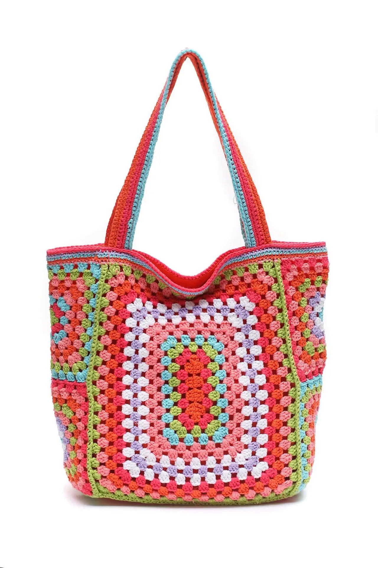 Bohemian Crochet Women Shoulder Bags Knitting Large Capacity Tote Bag Casual Lady Handbags Big Shopper Purses Summer Beach Bags