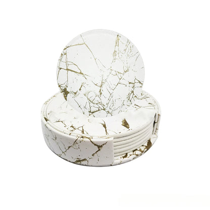 LUX Marble Coasters Heat Resistant 6pcs