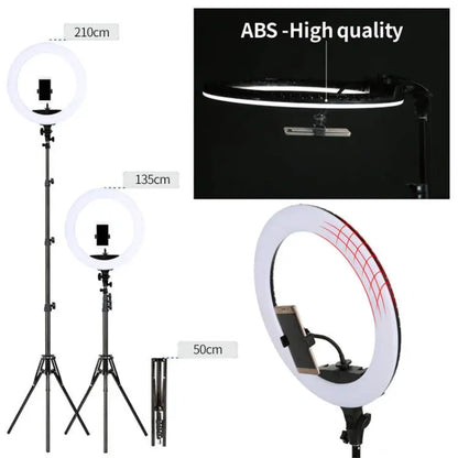 Live Stream 18 inch LED Ring Light with Tripod - Dimmable Photographic Lighting LUXLIFE BRANDS