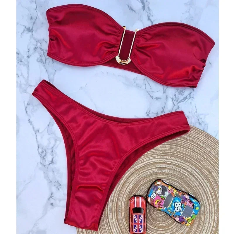 Women’s Bandeau Push Up Bikini Luxlife Brands