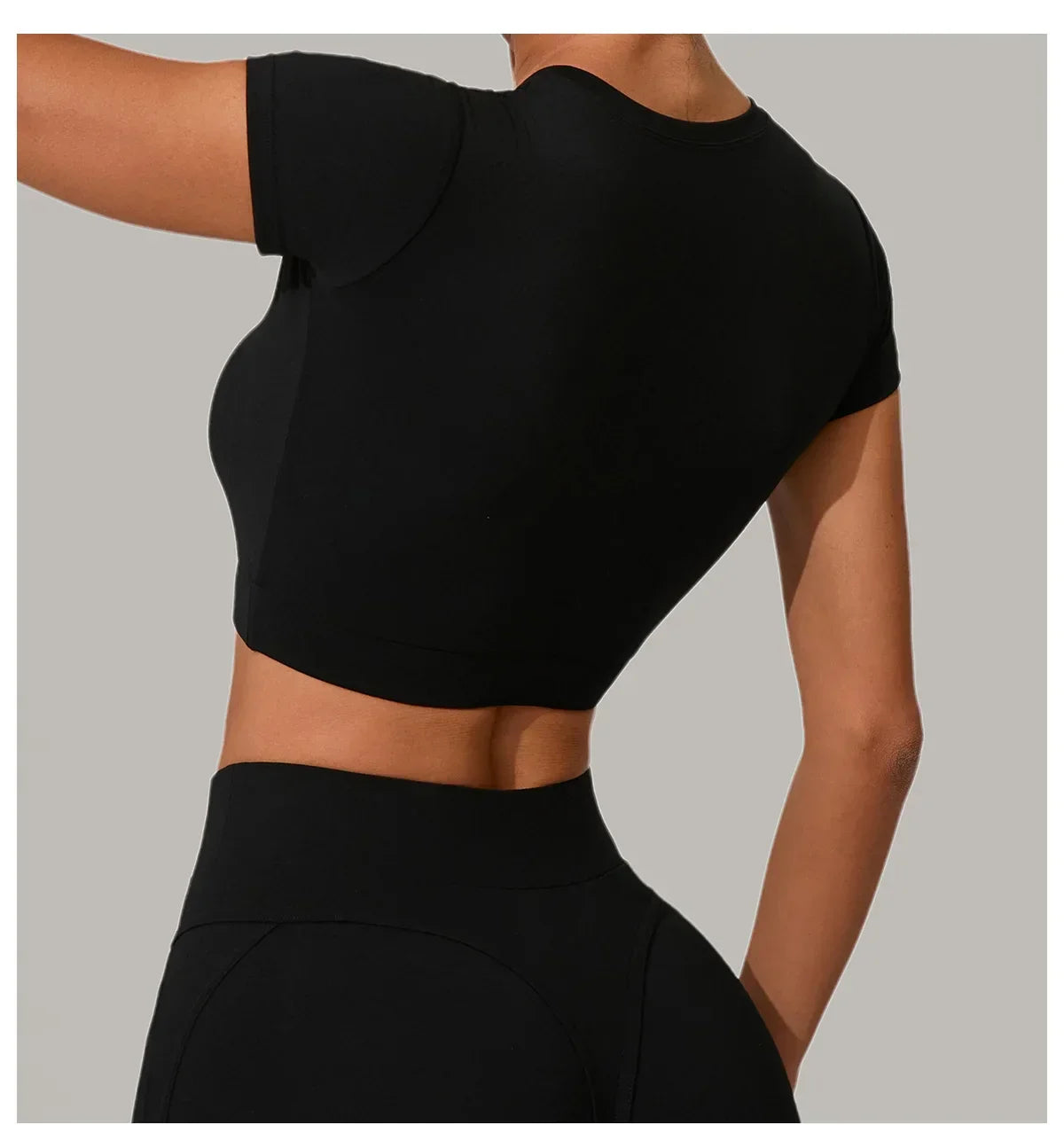 Yoga T-shirt Women's Short Sleeved Sports T-shirt Quick Drying Workout Short Sleeved Pilates Running Tights Exercise Fitness Top