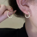Vintage CC Design Stud Earrings Luxlife Brands