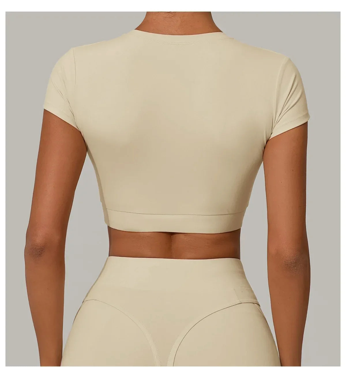 Yoga T-shirt Women's Short Sleeved Sports T-shirt Quick Drying Workout Short Sleeved Pilates Running Tights Exercise Fitness Top