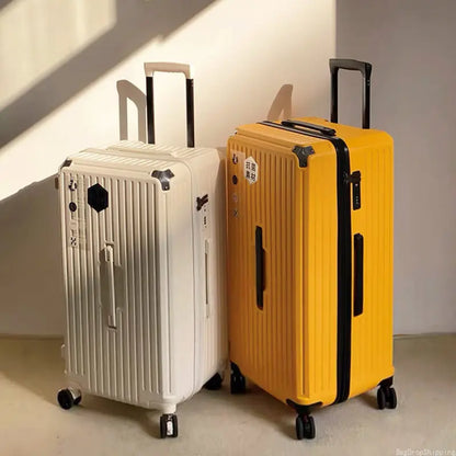 Oversized capacity suitcase student pull rod box 28 "brake wheel luggage password zipper style