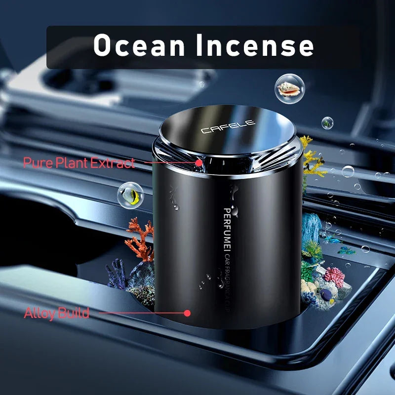CAFELE Car Air Freshener Luxury Car Fragrance Aromatherapy With Perfume And  Solid Balm Contains Activated Carbon Car Flavoring