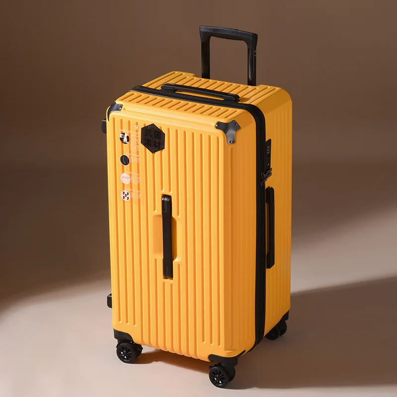 Oversized capacity suitcase student pull rod box 28 "brake wheel luggage password zipper style