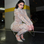 Women Elegant Sleeveless Sequined Glitter Shiny Jumpsuit Trousers Wide Leg Pants Sexy Slim Fit Backless Jumpsuit Romper Overalls LUXLIFE BRANDS