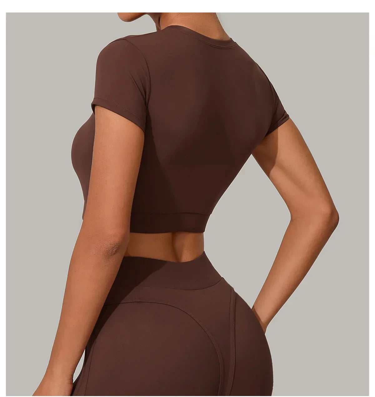 Yoga T-shirt Women's Short Sleeved Sports T-shirt Quick Drying Workout Short Sleeved Pilates Running Tights Exercise Fitness Top