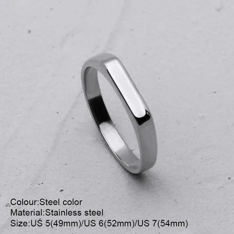 Fashion Ring 316L Stainless Steel Ring Anillo Ringen Mujer Women Rings Bague Couple Matching Jewlery Fashion Gifts Do not fade