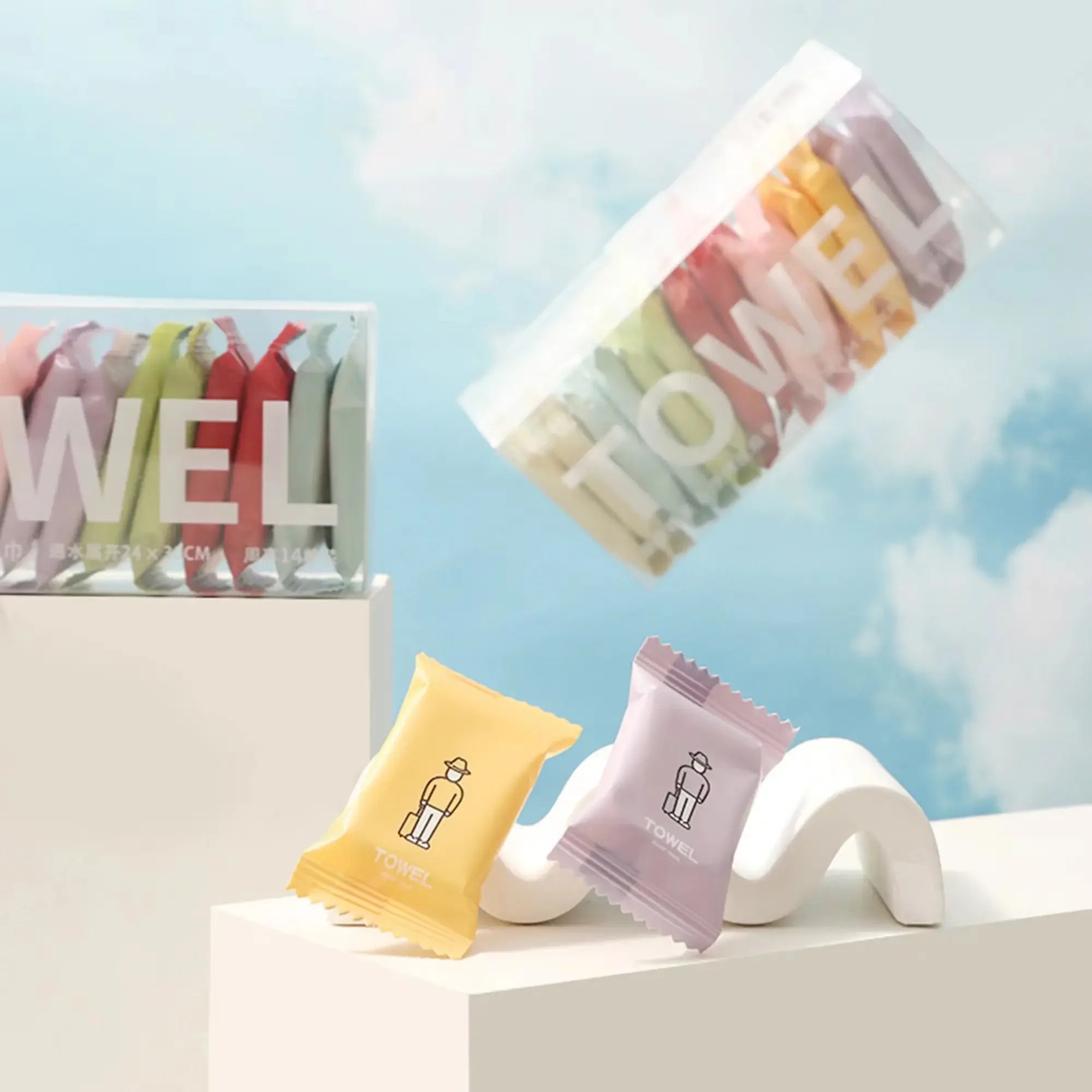 Portable Candy Compressed Towel Day Throw Towel Thickened and Enlarged Cotton Face Wash Travel Pack Disposable Face Towel LUXLIFE BRANDS