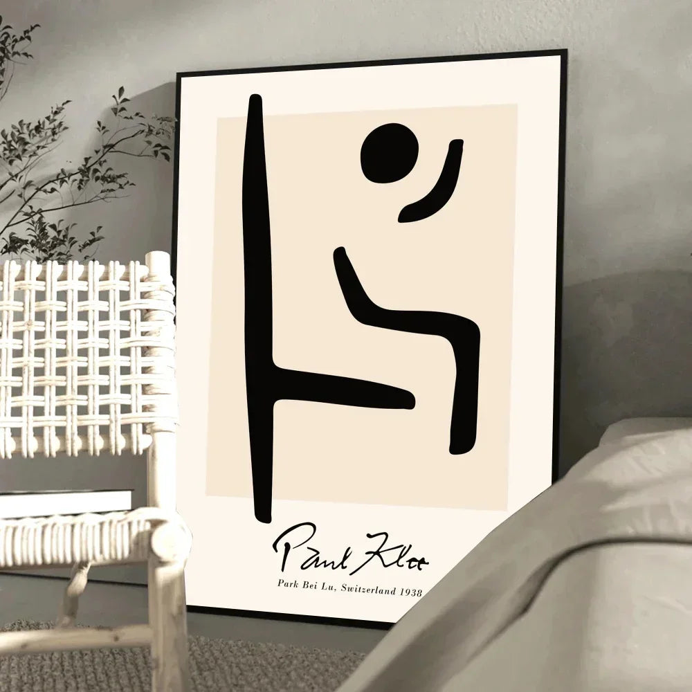 1PC Paul Klee Abstract Painting Artwork Poster Paper Print Home Living Room Bedroom Entrance Bar Restaurant Cafe Art Painting