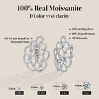 ATTAGEMS Snowflake Women's Earrings For Party S925 Silver Moissanite Earrings D VVS1 Yellow Gold Plated Gifts Sparkling Jewelry Luxlife Brands