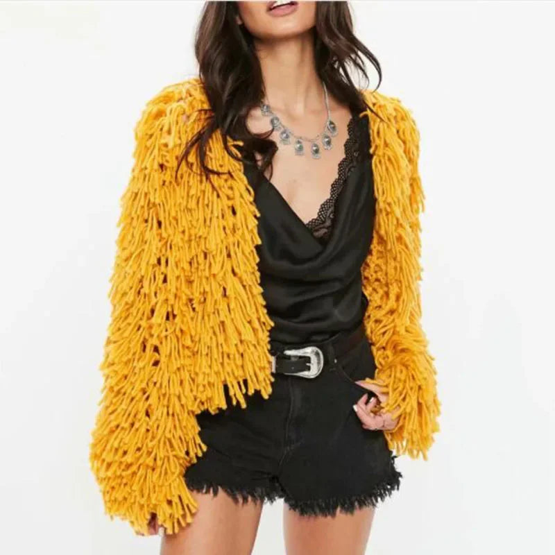 Trendy Handmade Fringe Coat LUXLIFE BRANDS