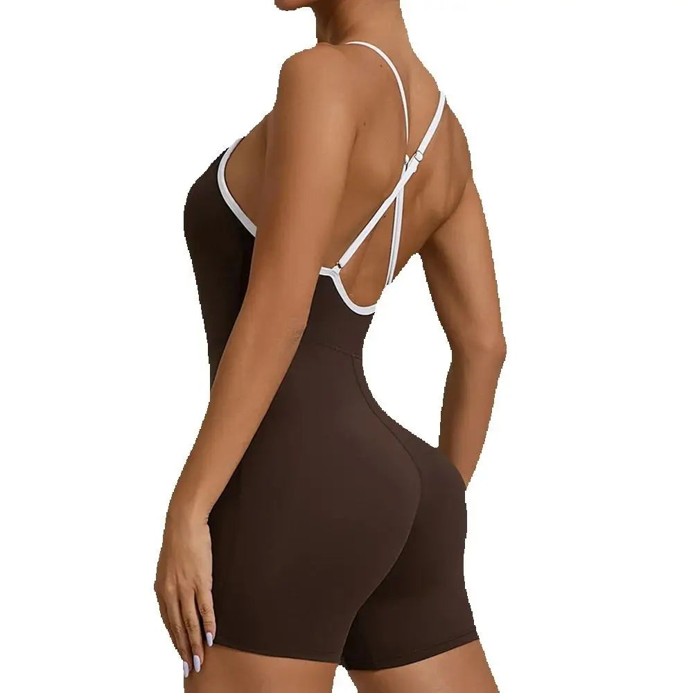 Workout Jumpsuit Sports Overalls Women Rompers Gym Clothing Running Bodysuits Fitness Suits Gym Tracksuit Sportswear Yoga Set