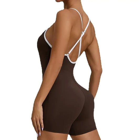 Workout Jumpsuit Sports Overalls Women Rompers Gym Clothing Running Bodysuits Fitness Suits Gym Tracksuit Sportswear Yoga Set