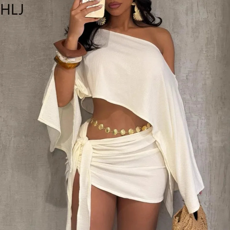 Jasmine Loose Fit Crop Top & Skirt Set Luxlife Brands