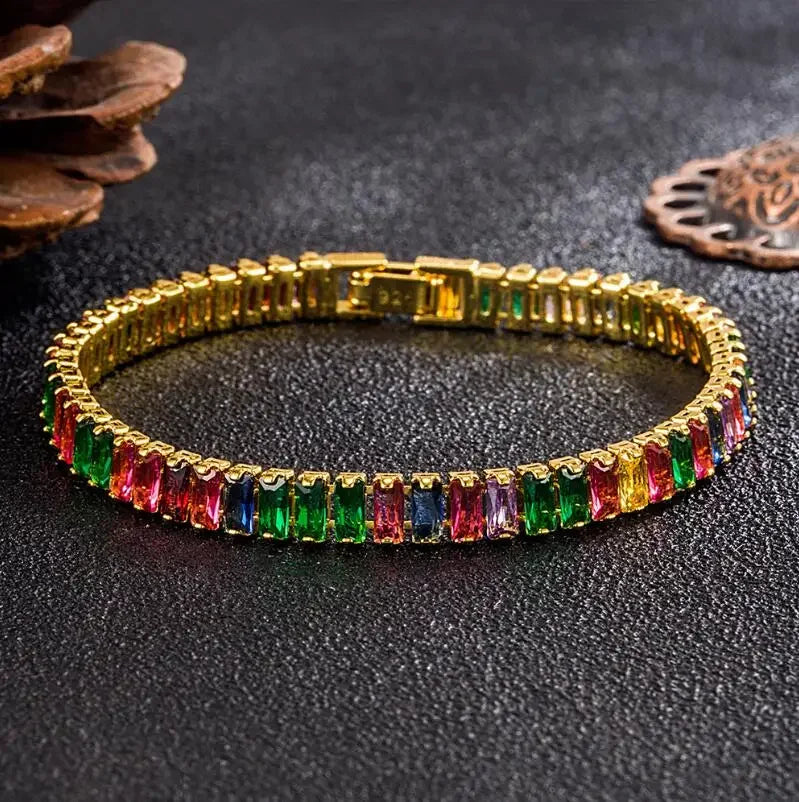 Double Row Moissanite Tennis Bracelet 3mm White Gold Plated Sterling Silver Lab Diamond with GRA Bracelet For Women Men Luxlife Brands