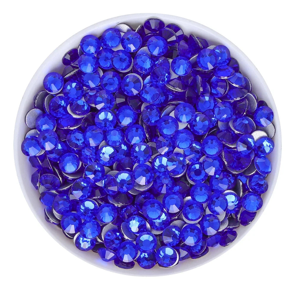 SS3-SS60 Blue Series Non-Hotfix High Quality Glass Flatback Rhinestones