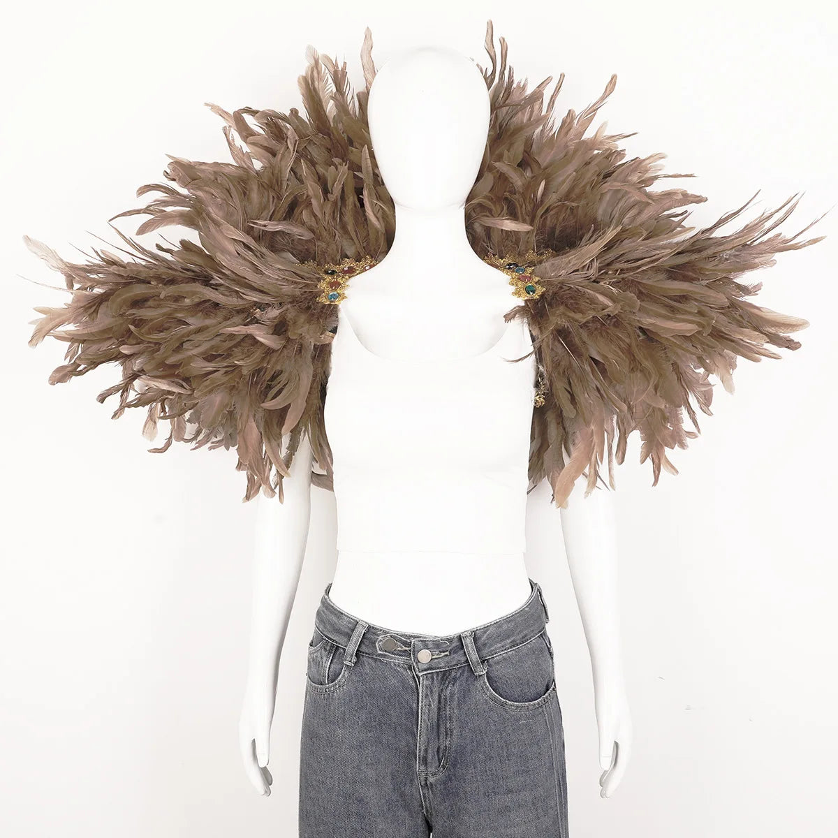 Festival Carnival Feather Shawl