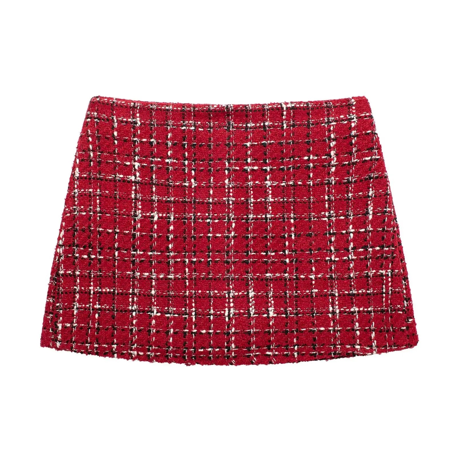 HH Women Fashion Red Texture Skirt Sets Single Breasted Lapel Jacket Coat Side Zipper Shorts Skirts High Street Lady Outfit