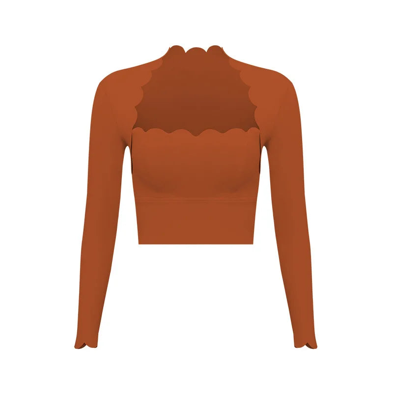 Black Square Neck Tight High Elastic Skinny Yoga Sports Long Sleeves Fashion Compression Pants Fitness Leggings Workout Tights