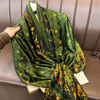 180*90cm Luxury Brand Spring Summer Autumn Women Clothing New Fashion Color matching printed silk scarf lady popular turba Luxlife Brands