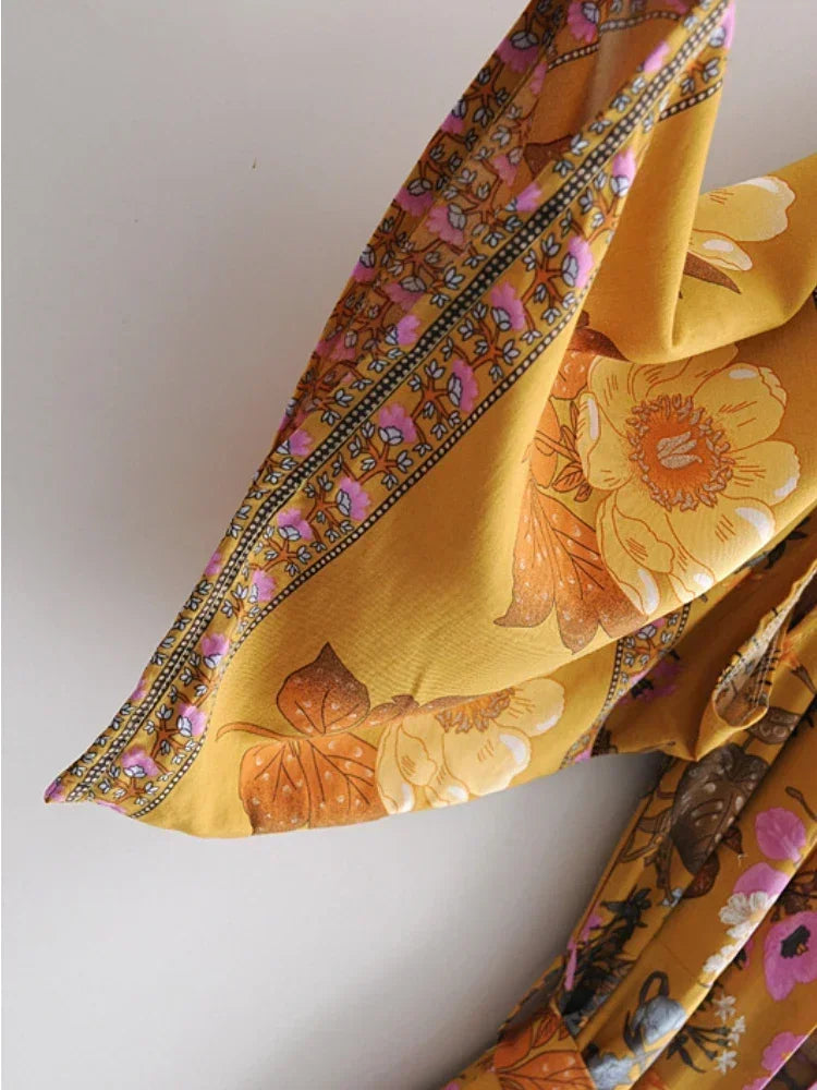 Boho Floral Print Kimono
