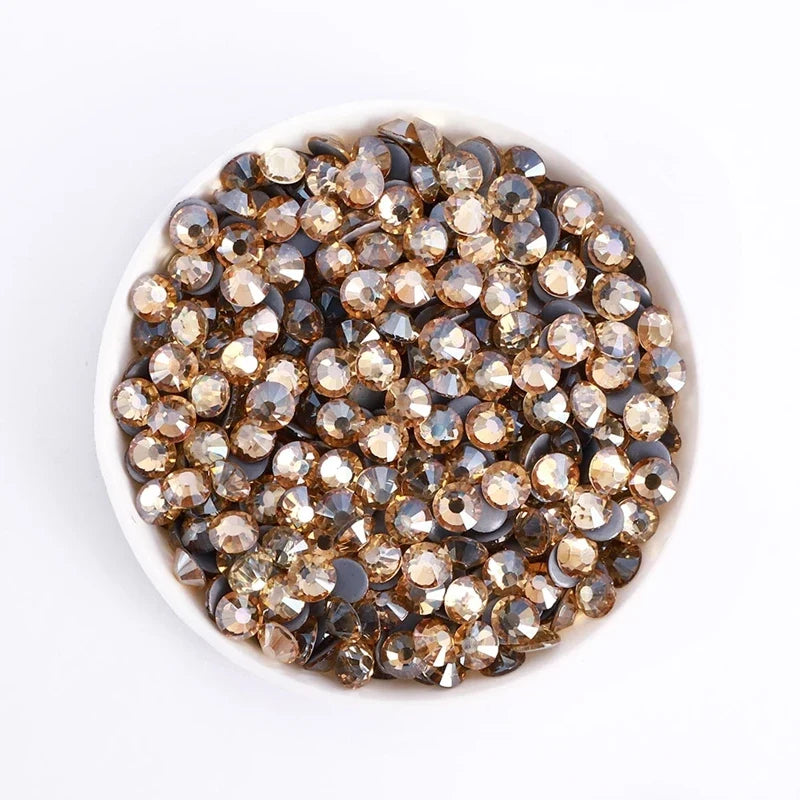 SS3-SS30 Yellow Series Non-Hotfix Glass Flat Back Rhinestones