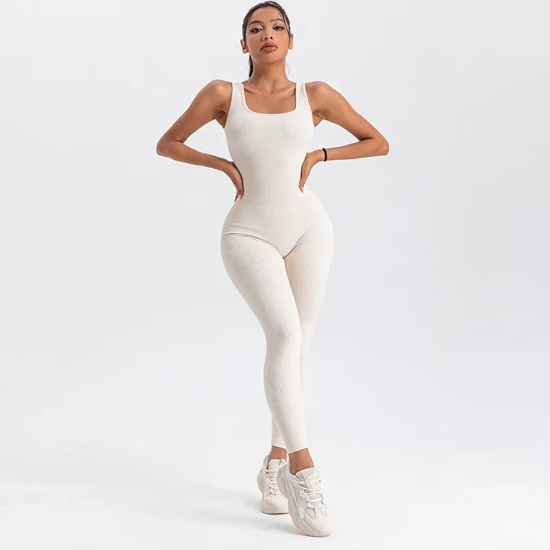 LUX Ribbed Contour Yoga Jumpsuit LUXLIFE BRANDS