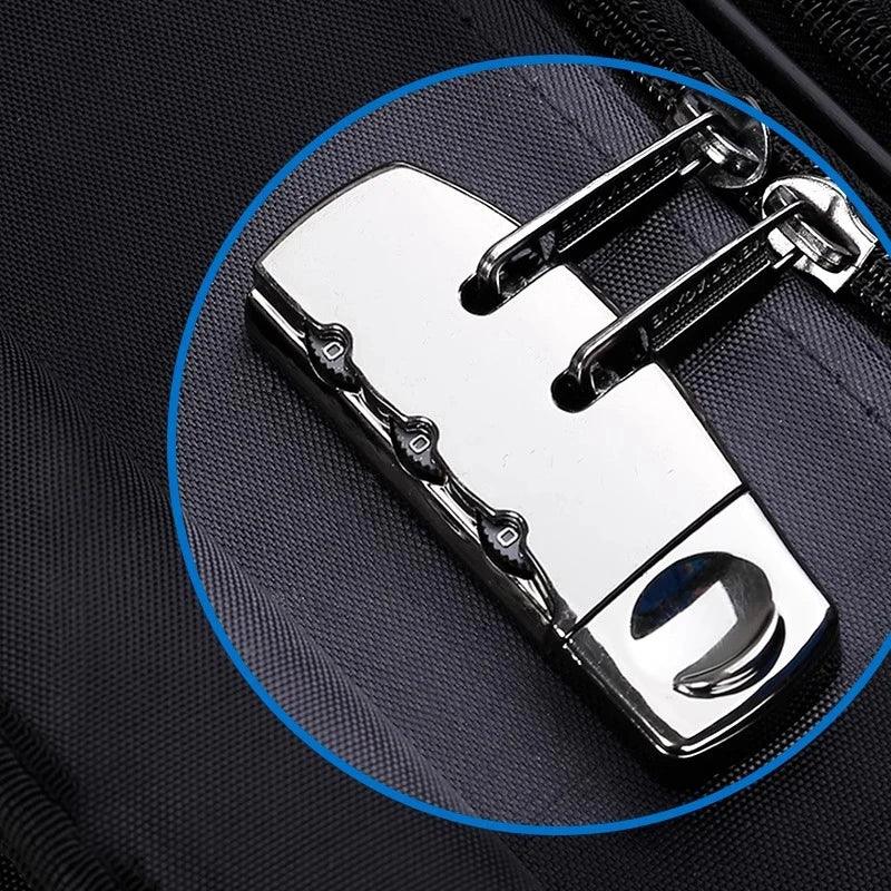 30" Large Capacity Black Luggage Waterproof Durable Trolley Case Oxford Cloth Detachable Spinner Wheel 20" Password Suitcase Luxlife Brands