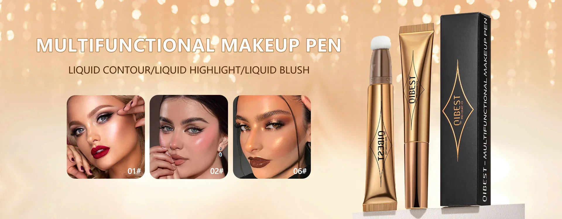 Waterproof Soft Cream Highlighter + Bronzer + Contour + Blush