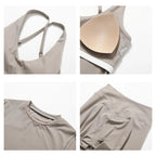 Hearuisavy 2-Piece Yoga Sets Sports Suit Women Fitness Tracksuit Running Workout Shirt Yoga Clothing Quick-Drying Gym Set Women Luxlife Brands