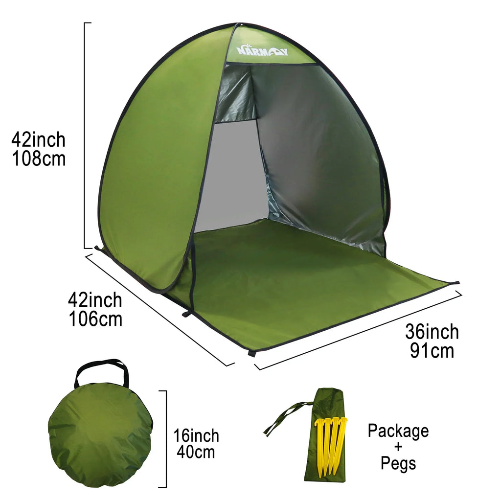 Pop-Up Beach Tent UV-resistant & Waterproof Sun Shade Shelter for Camping