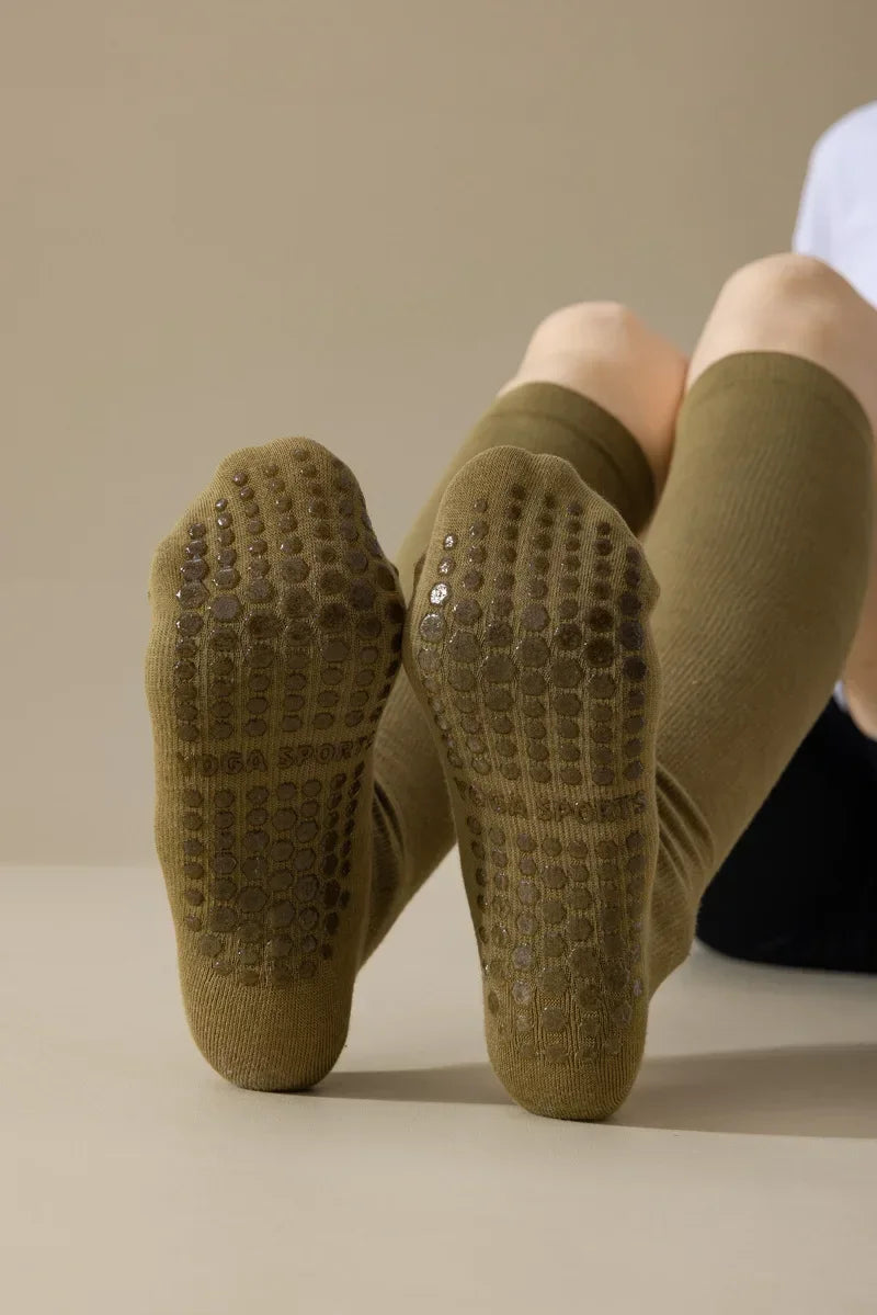 Pilates Cotton Compression Socks Anti Slip