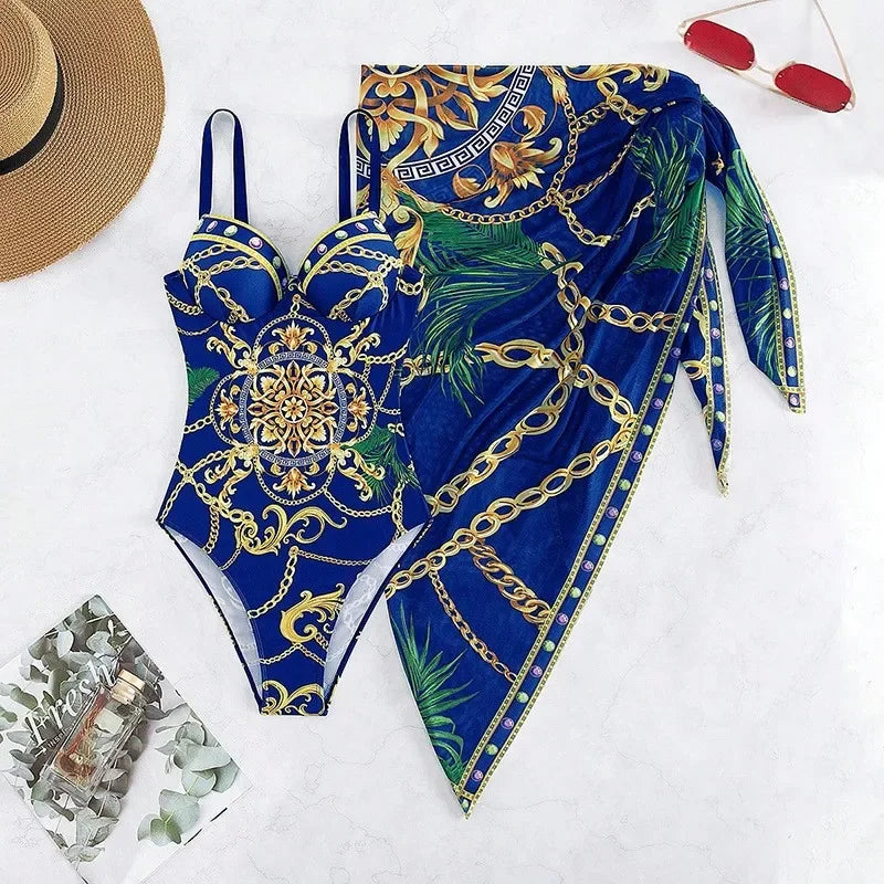 Designer Push Up Bikini & Sarong Set LUXLIFE BRANDS