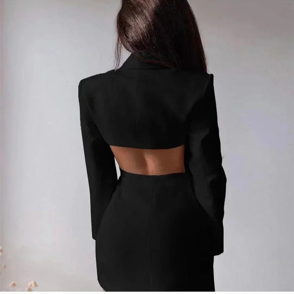Women’s Open Back Blazer Dress LUXLIFE BRANDS