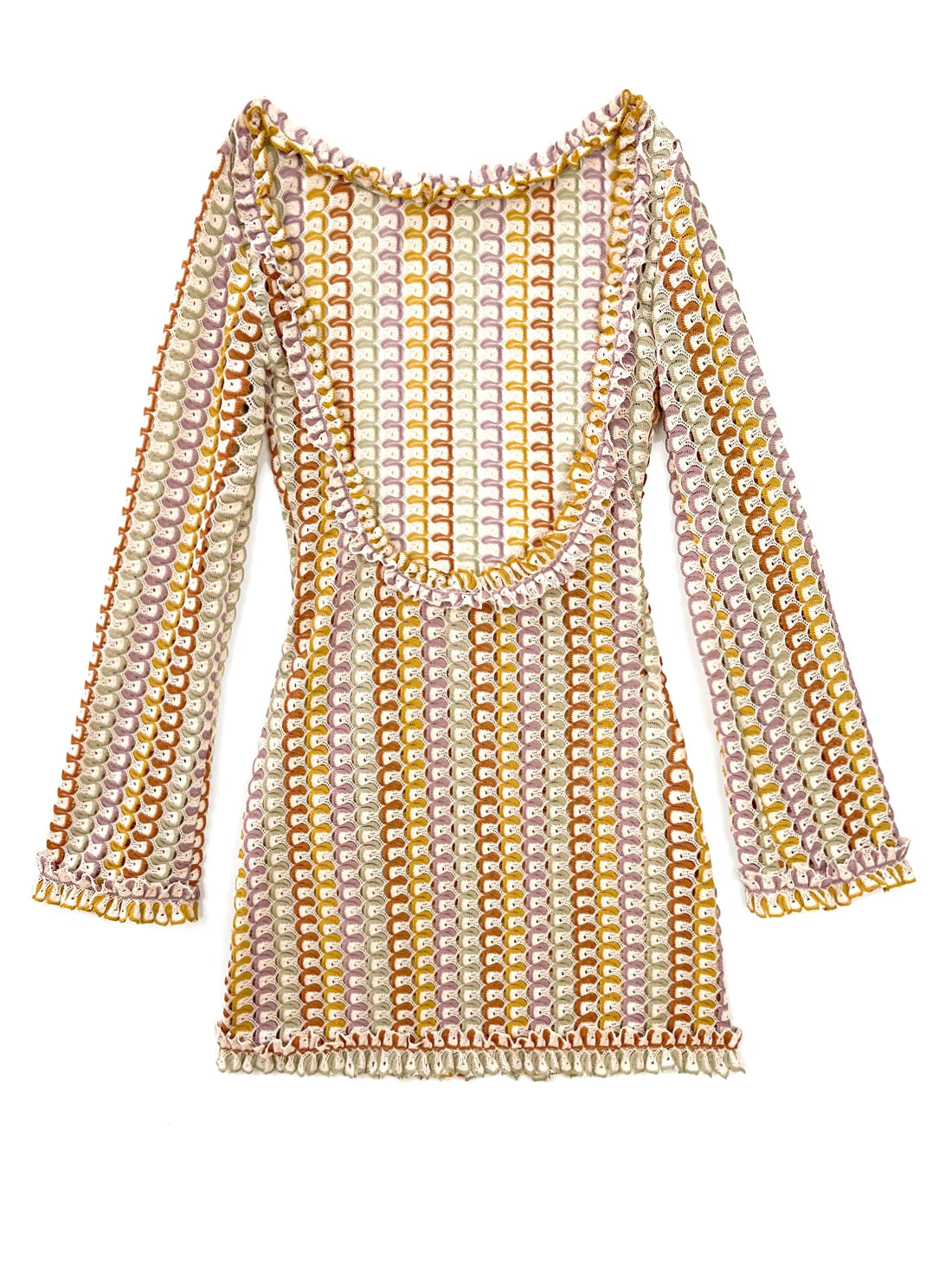 Sexy Backless Flare Sleeve Lace Knit Cut Out Party Beach Maxi Dress 2025 Summer Women Vacation Beachwear Swimsuit Cover Up A2815 Luxlife Brands