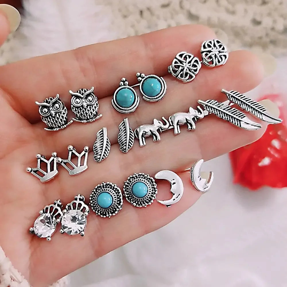 Bohemia Shell Starfish Dangle Earring set For Women Summer Beach Pearl Conch Drop Geometric Earring Girls Fashion Jewelry