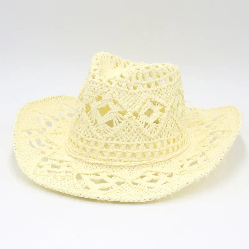 Handmade Vintage Curled Wide Brim Sun Hat