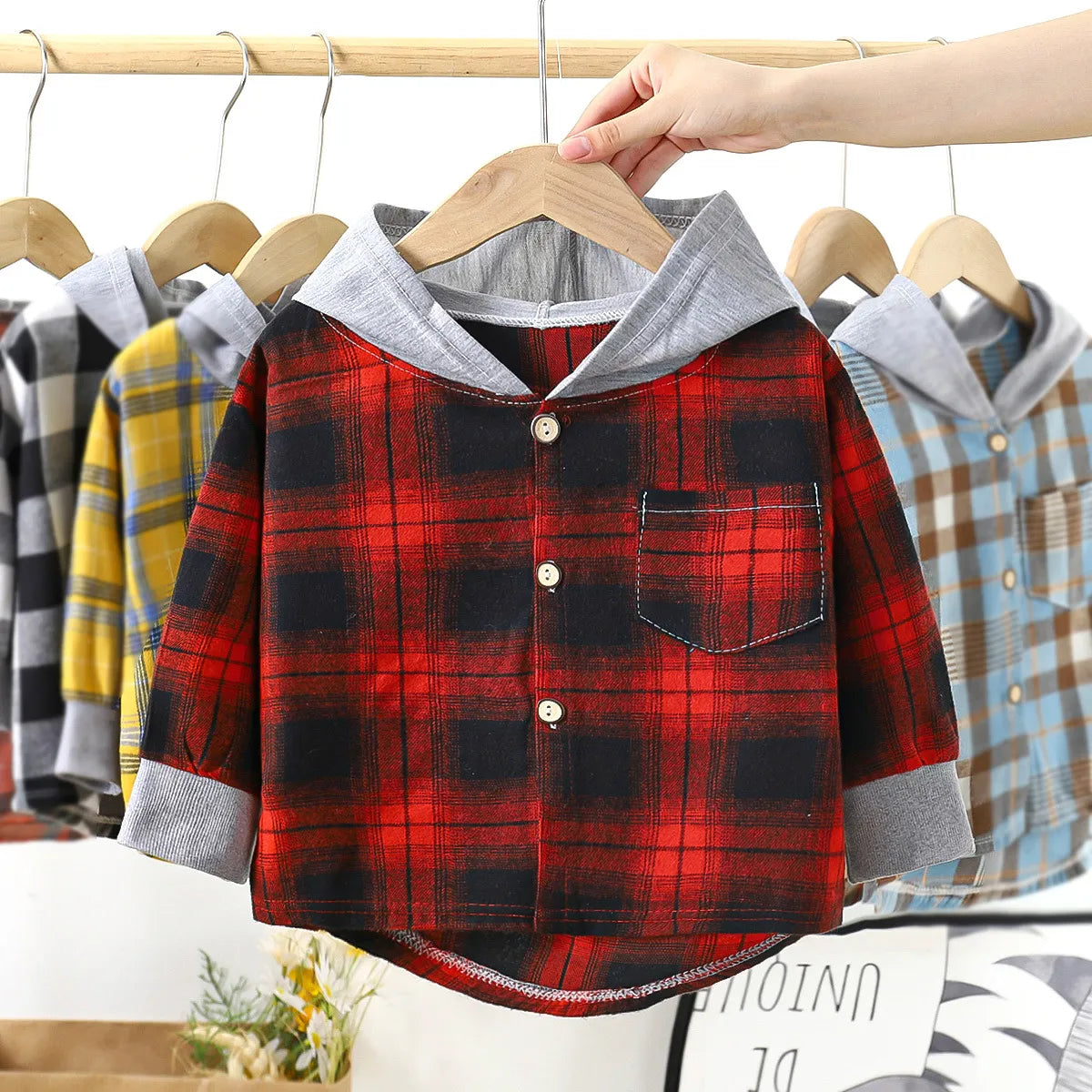 Kids Spring Plaid Shirts LUXLIFE BRANDS